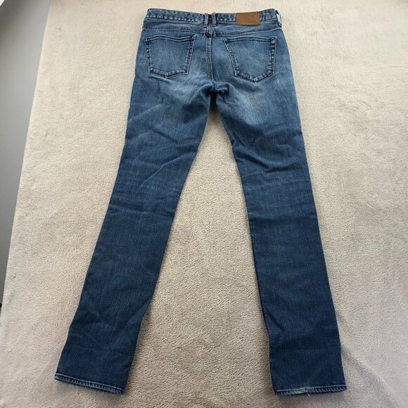 Madewell Womens Jeans 26x34 Blue Denim Stretch Slim Straight Leg Classic Casual - Picture 14 of 14